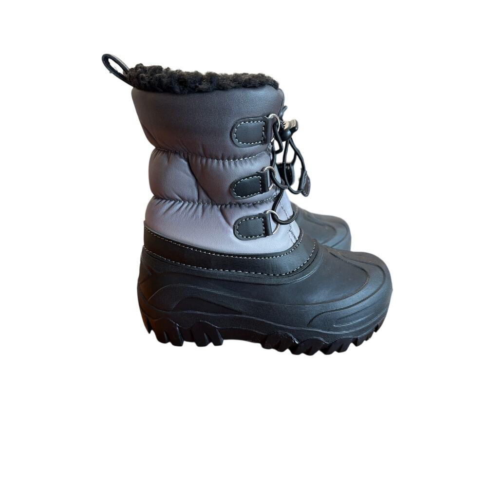 Member's Mark Boy's Gray & Black Winter Snow Boots Size 11/12